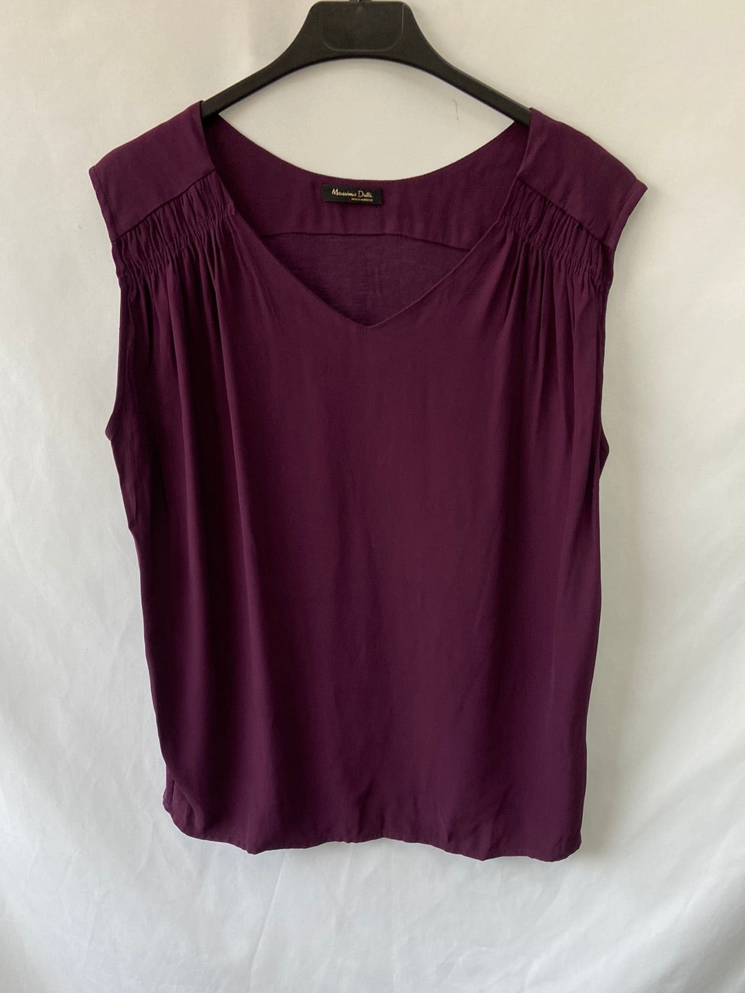 MASSIMO DUTTI.Blusa morada T.s