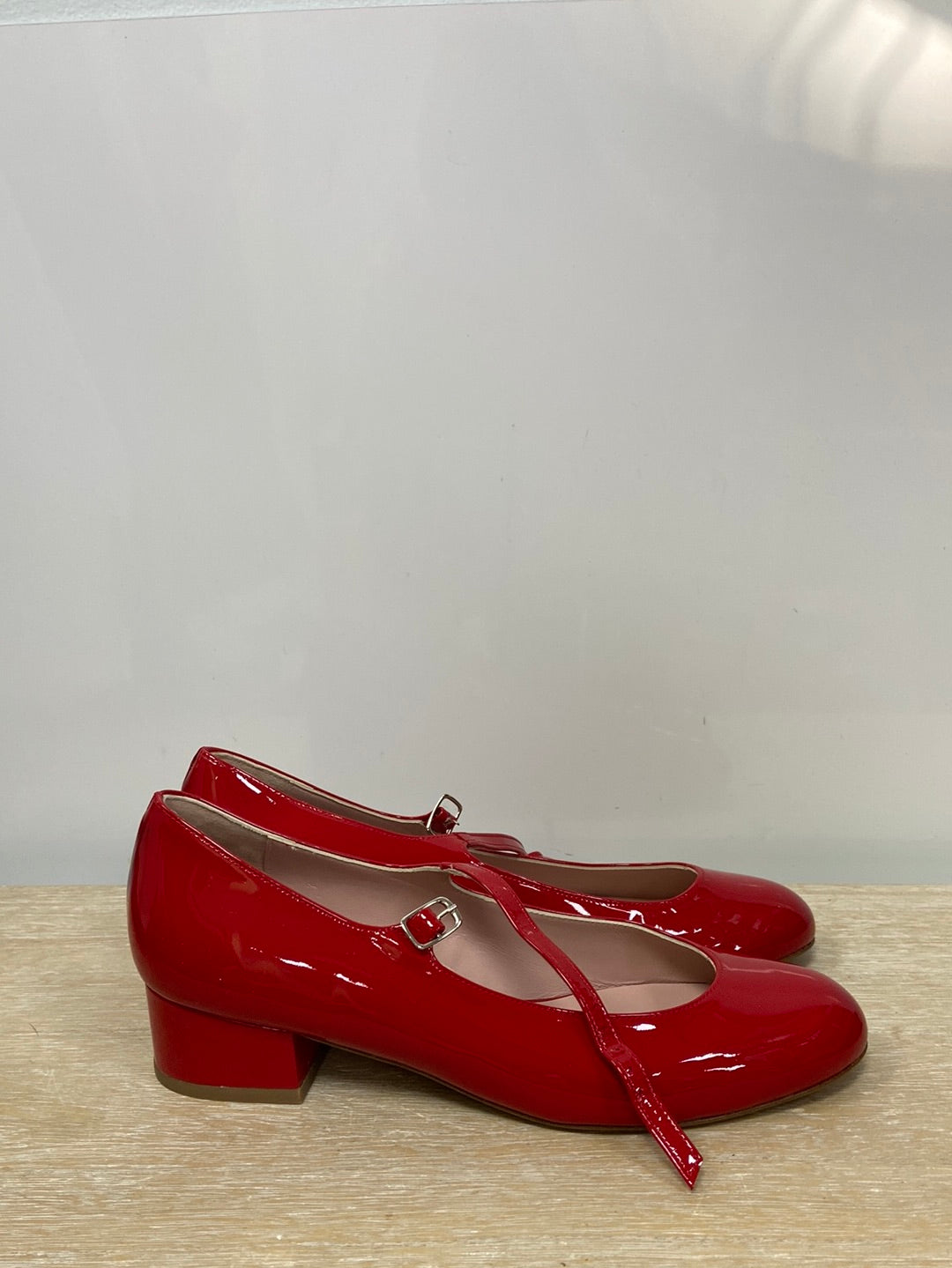 BOHEMIAN.Bailarinas rojas piel T.38