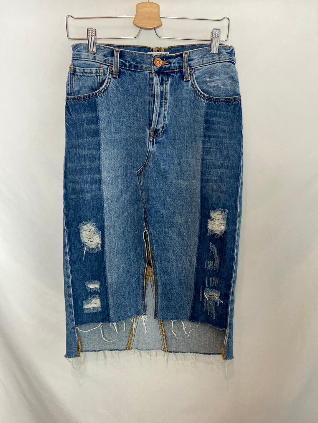 MANGO. Falda midi vaquera T.S