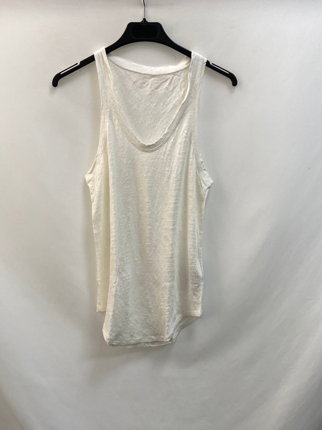 ZADIG&VOLTAIRE.Camiseta lino nadadora básica blanca T.M