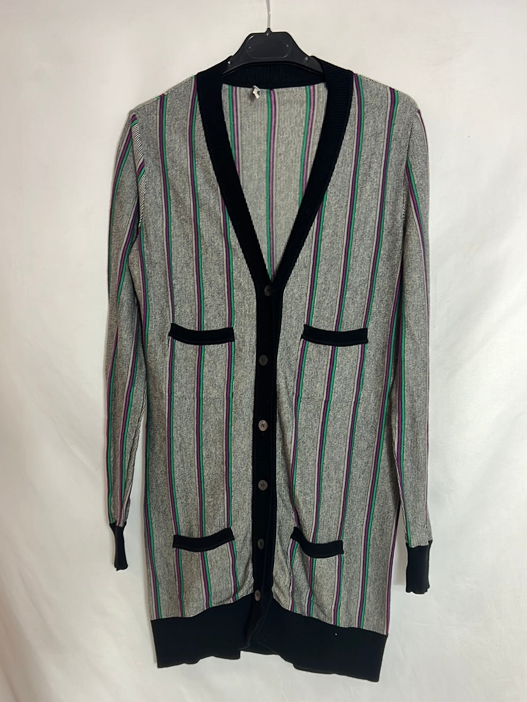 OTRAS. Cárdigan fino bolsillos. T S