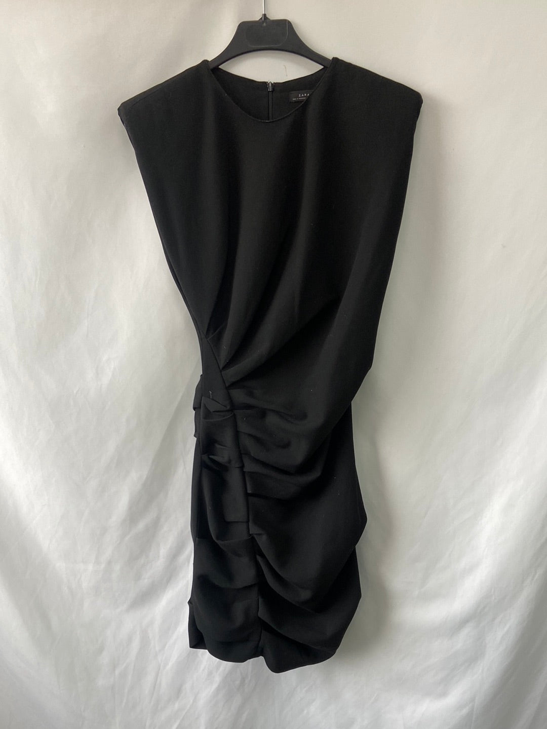 ZARA.Vestido midi fruncido T.S