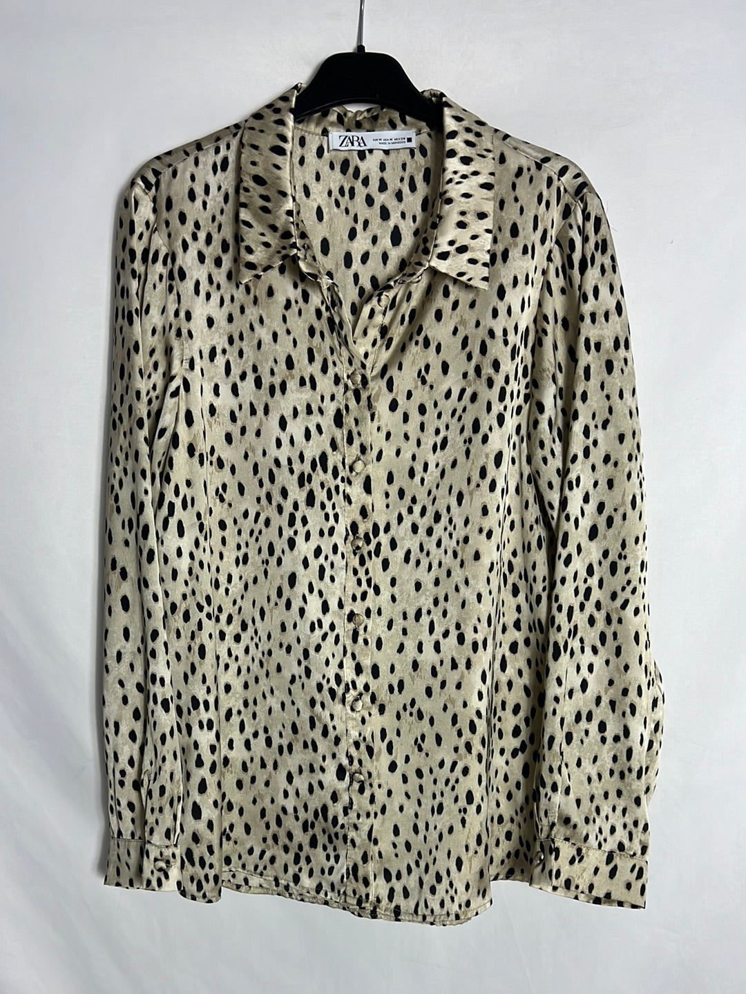 ZARA. Blusa fluida animal print. T M
