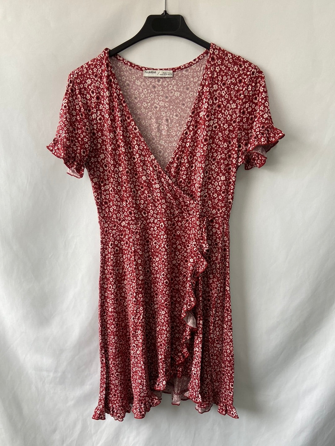 PULL&BEAR.Vestido corto flores T.M