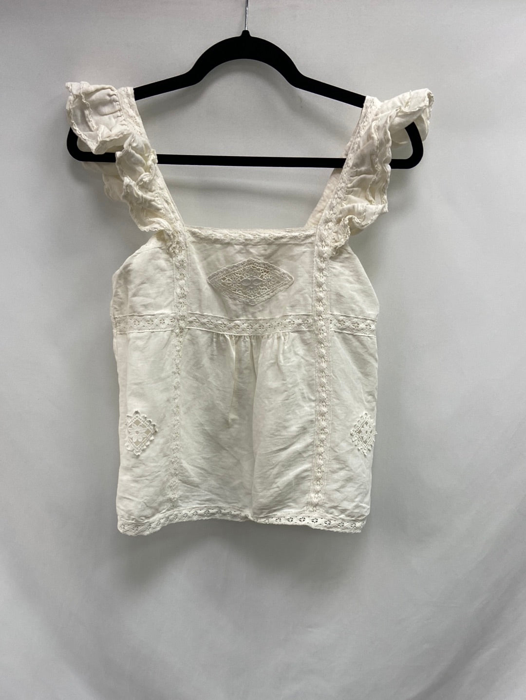 SÉZANE.Top blanco encaje T.34