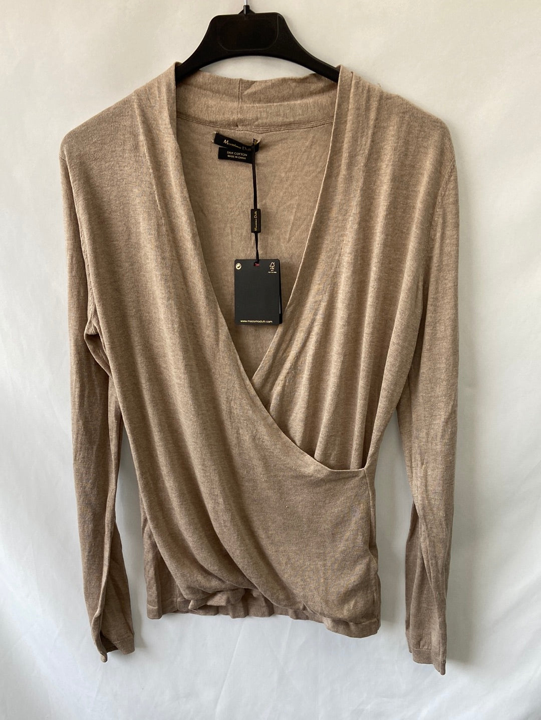 MASSIMO DUTTI.Jersey finito silk cotton T.s