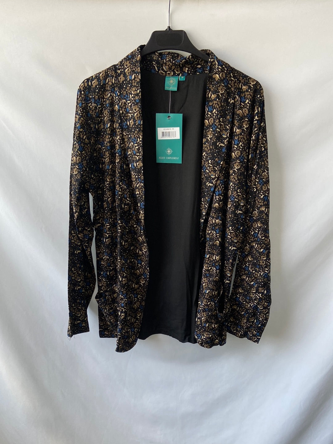 ALLER SIMPLEMENT. Blazer negra flores T.m