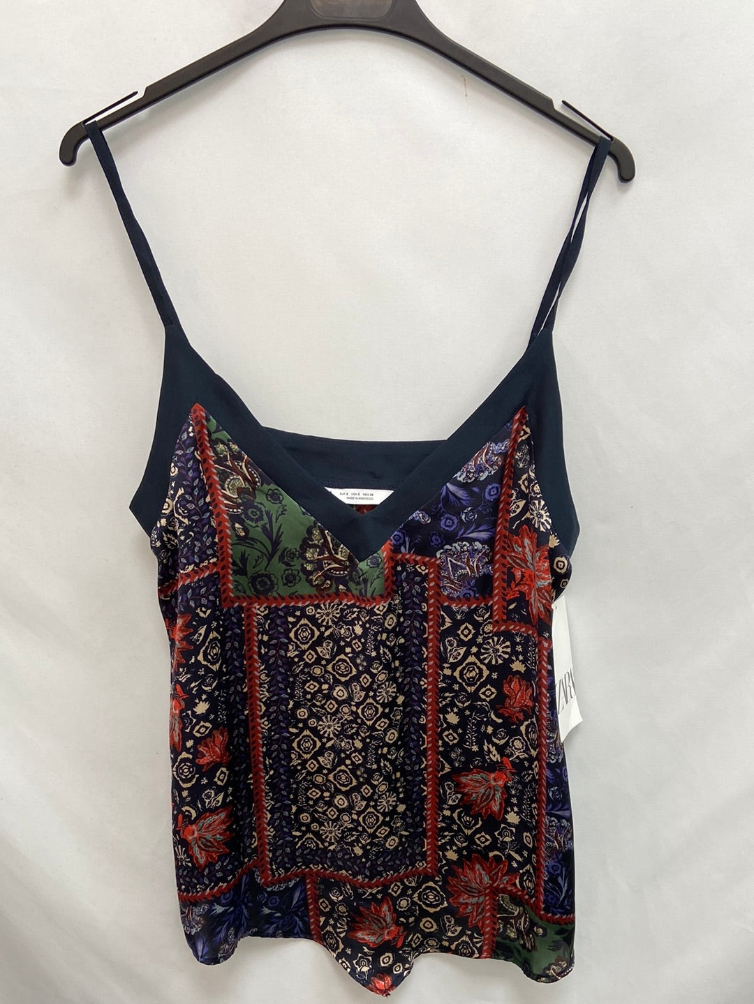 ZARA.Top estampado lencero T.s