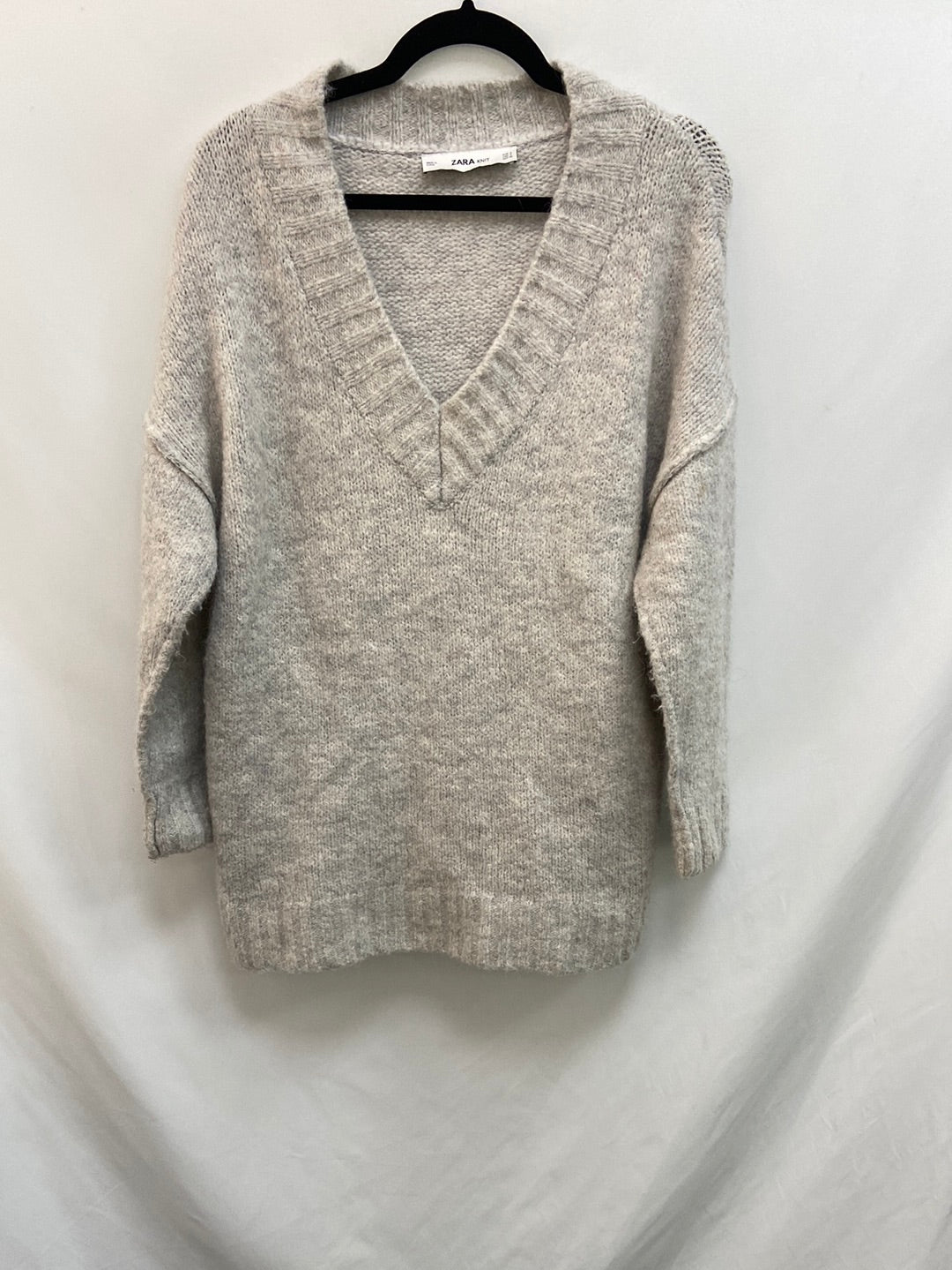 ZARA.Jersey gris oversized T.S
