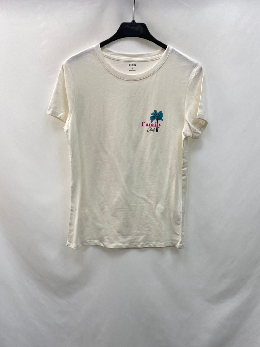 KIABI.Camiseta básica blanca T.S