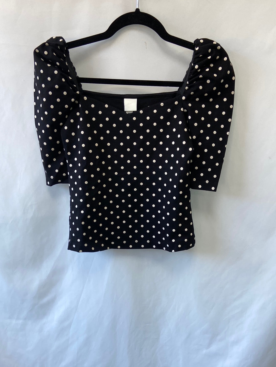 H&M.Top negro lunares T.XS