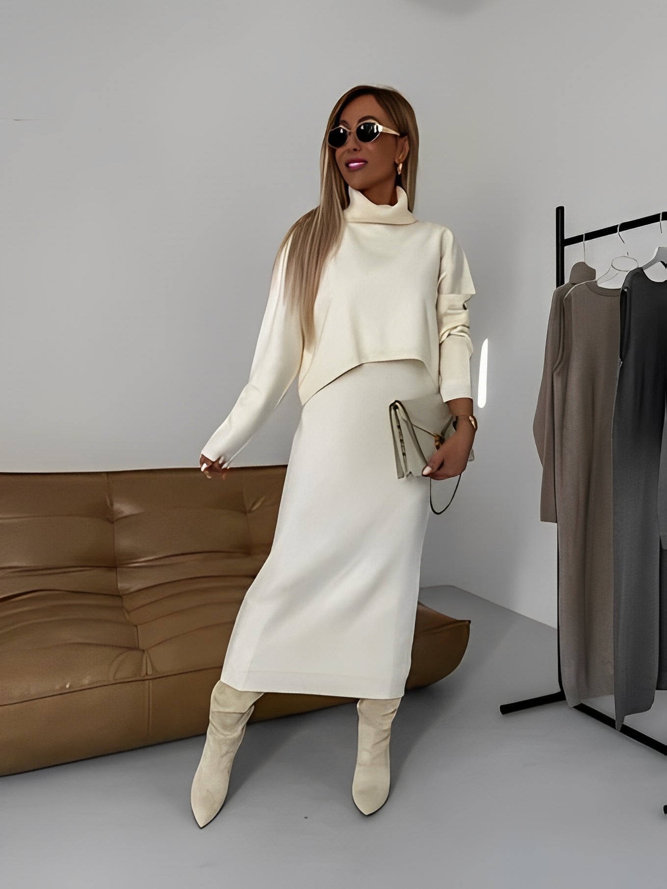 Cherice - Elegante conjunto de punto holgado para mujeres