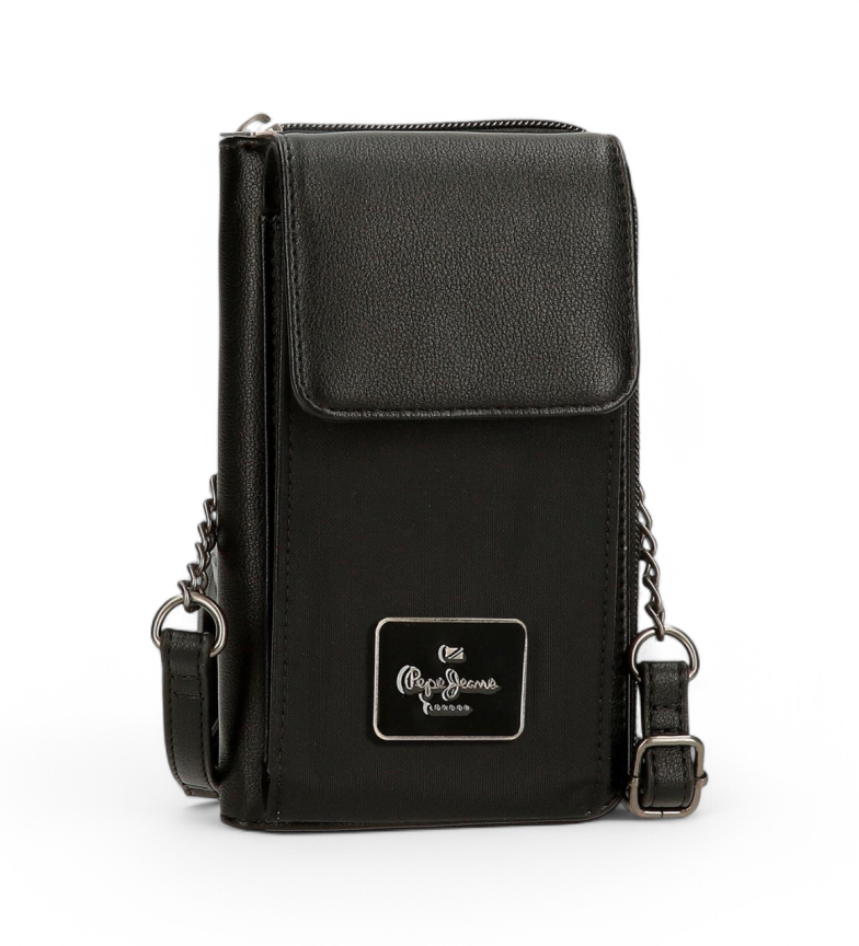 Pepe Jeans Bandolera Portamóvil y Tarjetas Christine negro