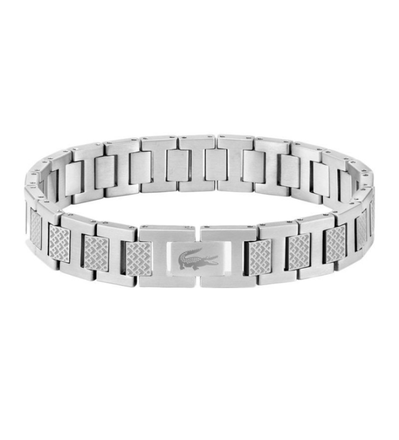 Lacoste Brazalete Metropole de eslabones plateado