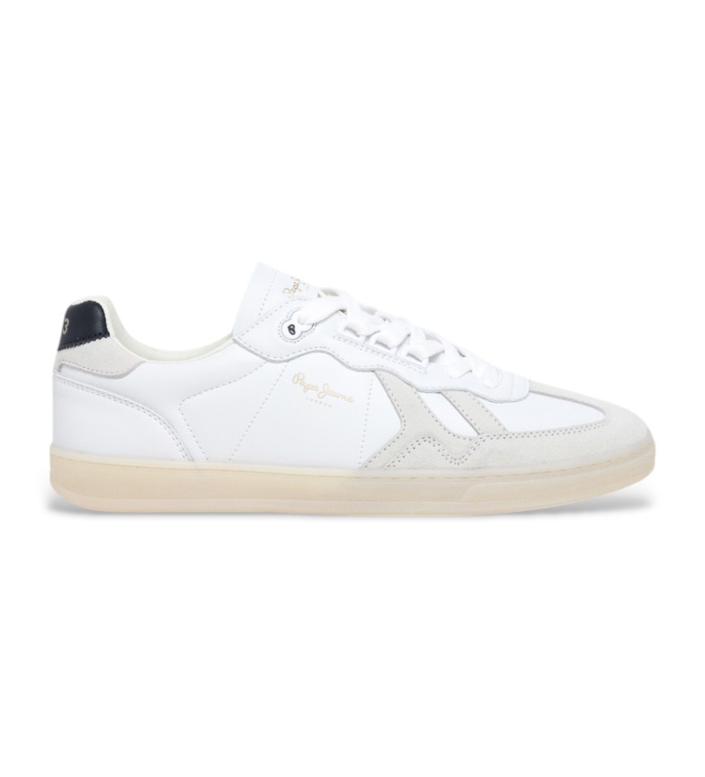 Pepe Jeans Zapatilllas de piel Ball Club blanco