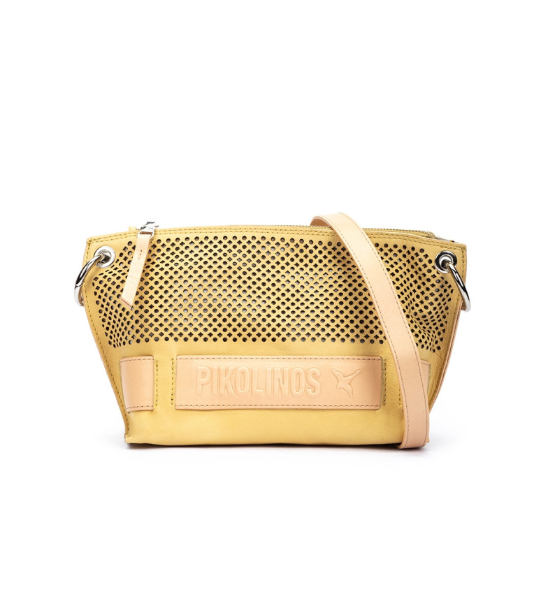 Pikolinos Bolso bandolera de piel combinada Alcudia amarillo