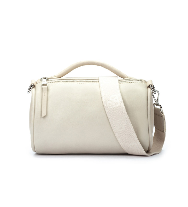 Pikolinos Bolso bandolera de piel con asa Marazuela blanco