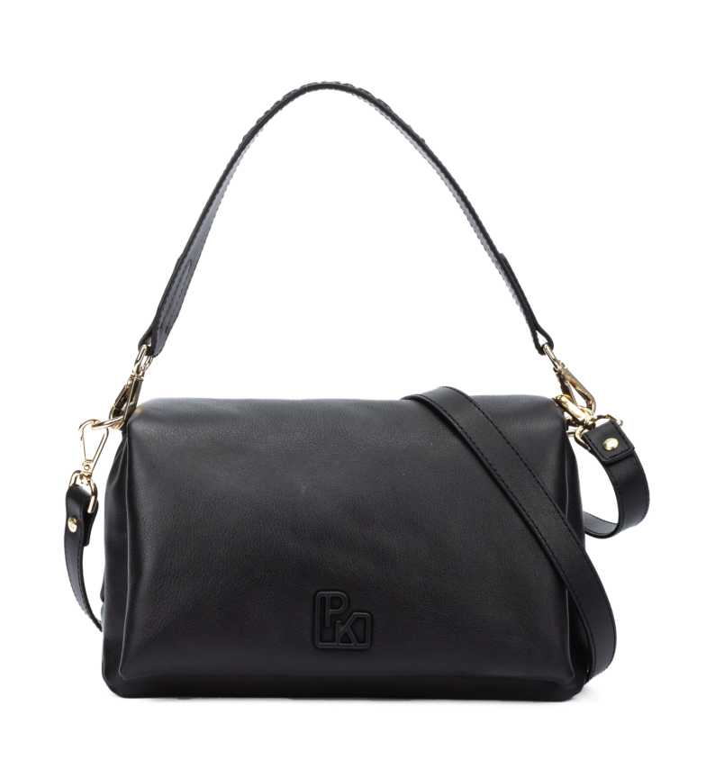 Pikolinos Bolso bandolera de piel con asa Pau negro