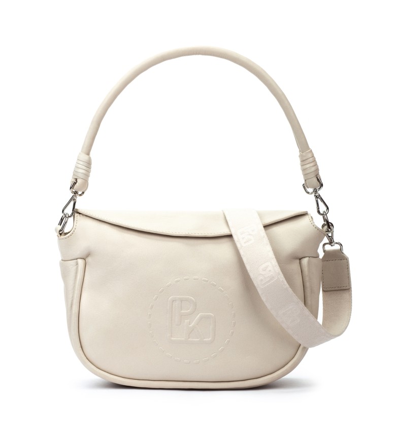 Pikolinos Bolso bandolera de piel Marazuela blanco