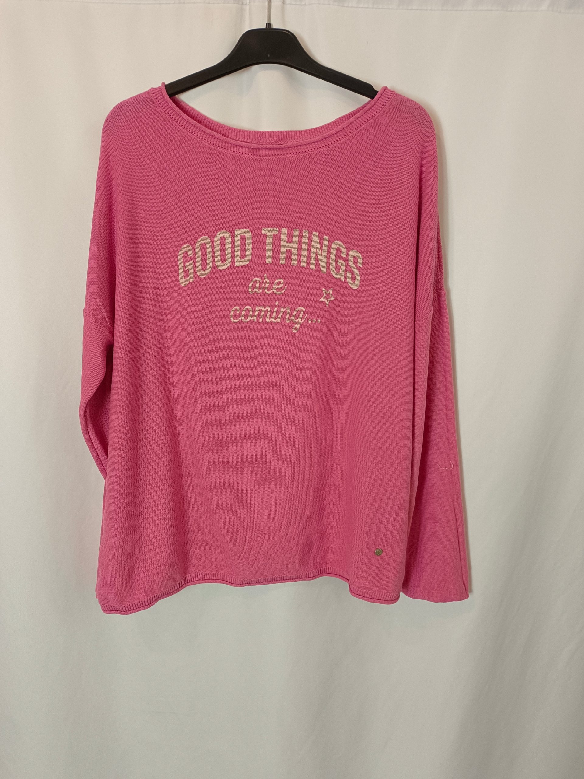 GREEN COAST. Jersey rosa letras T.l