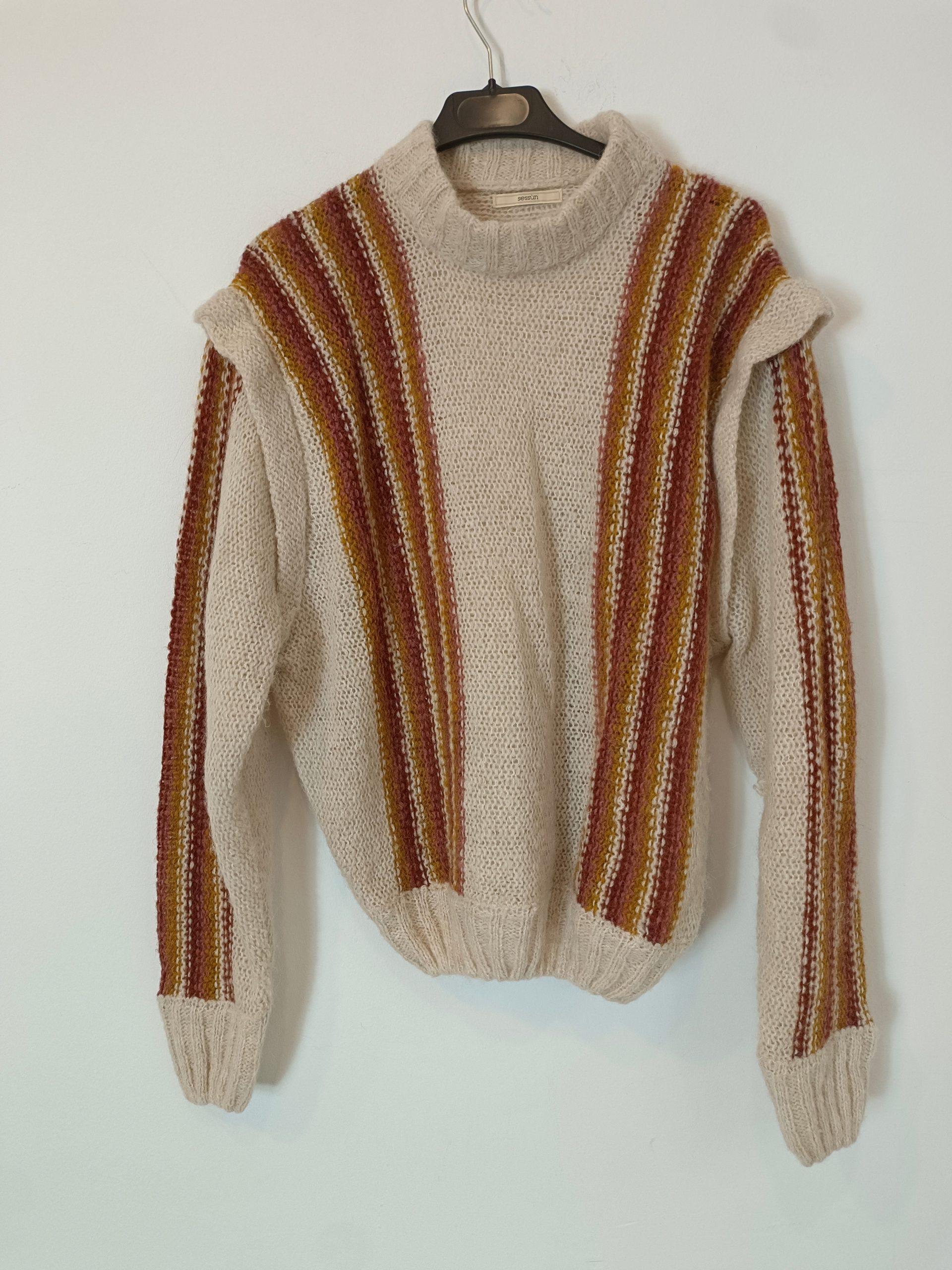 SESSUN. Jersey beige rayas T.s