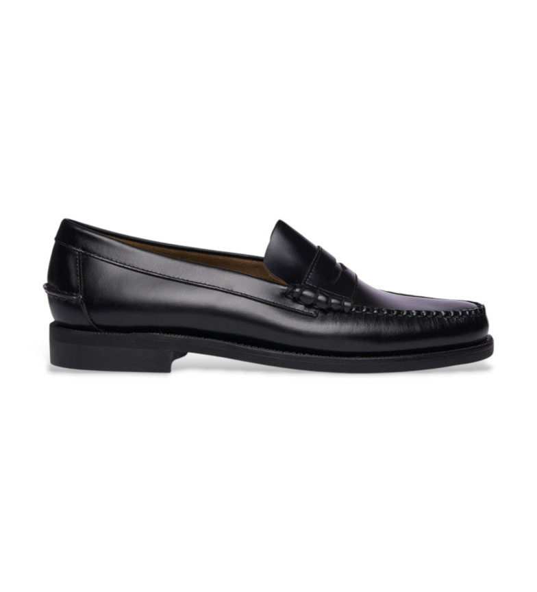 Sebago Mocasines de Piel Clásicos negro