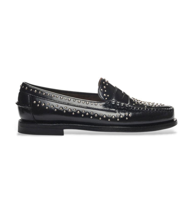 Sebago Mocasines de Piel Dan Studs negro