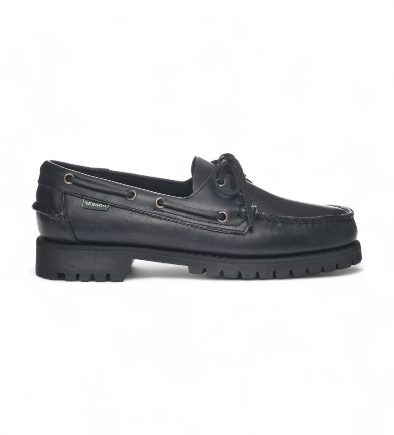 Sebago Náuticos de Piel Ranger Waxy negro
