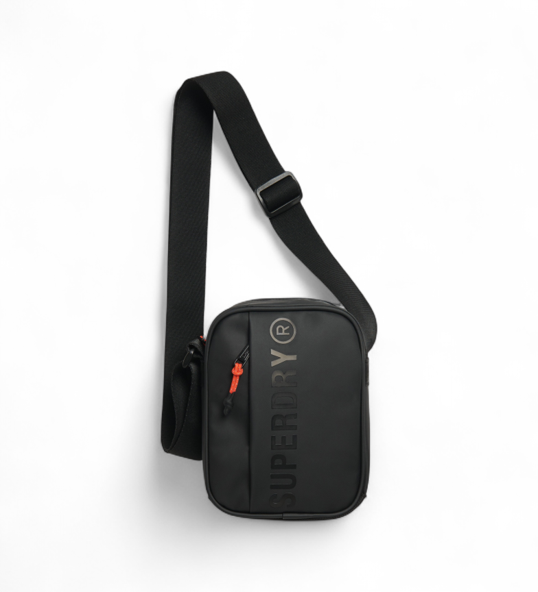 Superdry Bandolera cruzada de lona negro