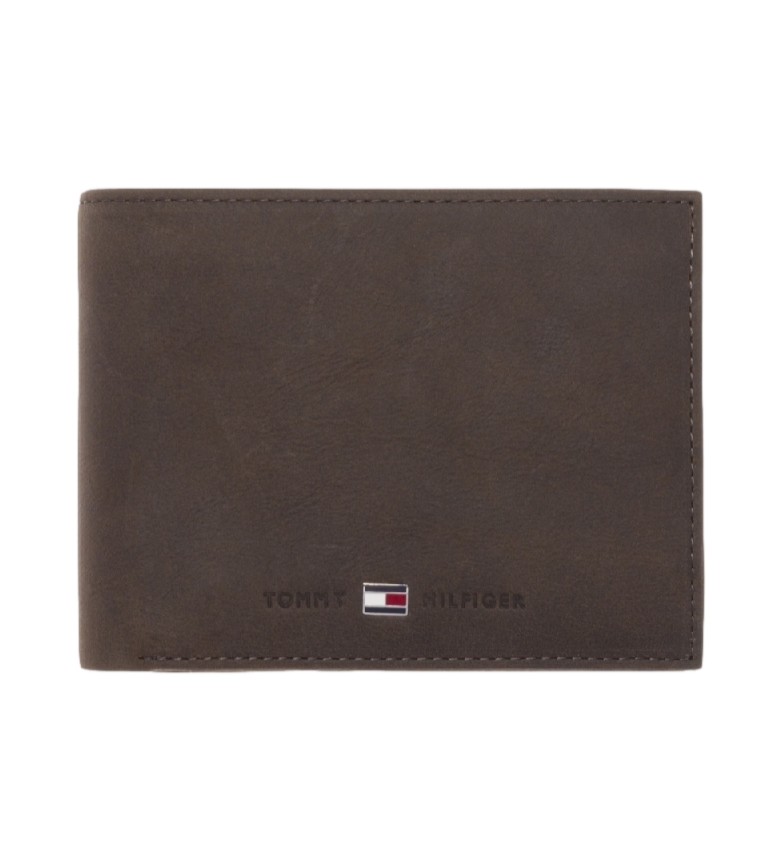 Tommy Hilfiger Cartera Johnson CC Flap Coin Pocket marrón -13x9.5x3cm-