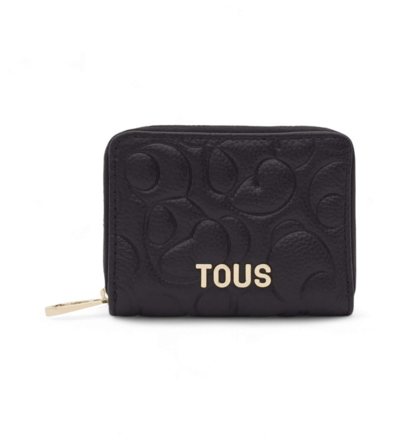 TOUS Monedero de piel Greta negro