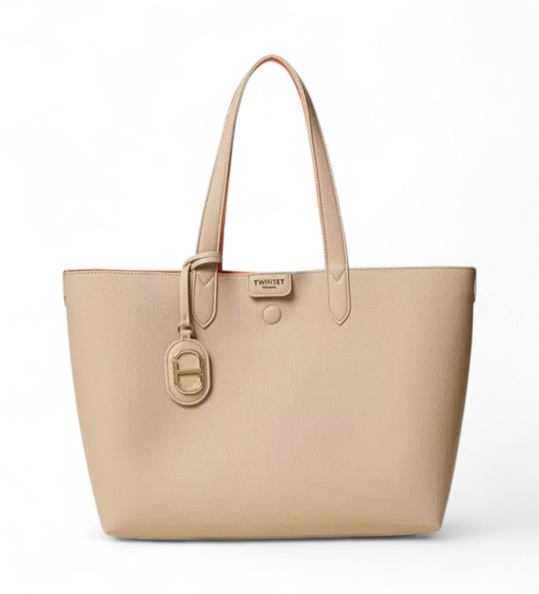 Twinset Bolso Shopper beige, naranja