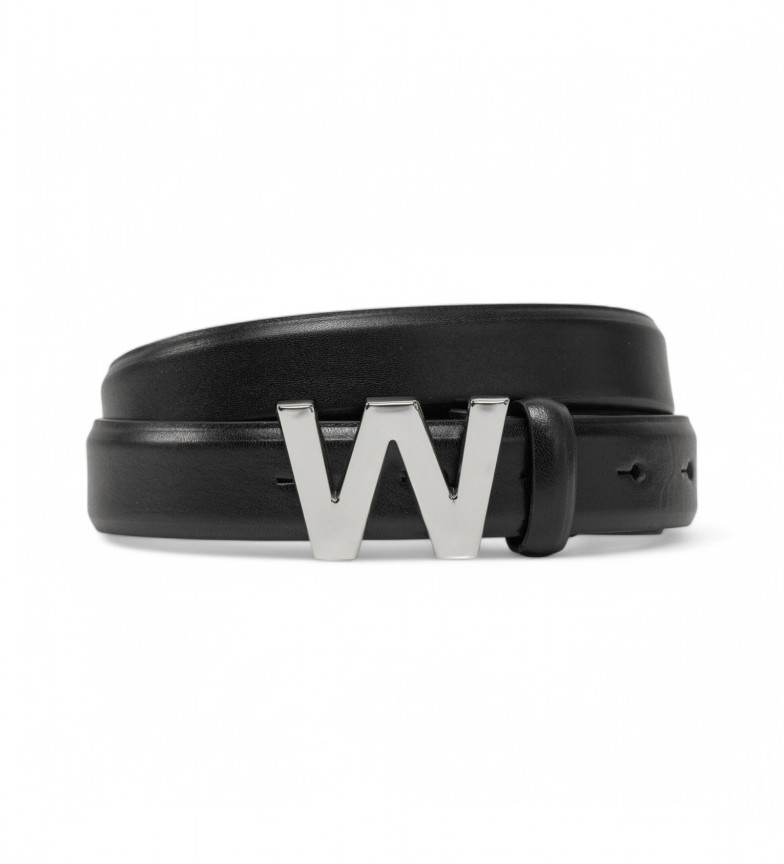 Weekend Max Mara Cinturón de piel West negro